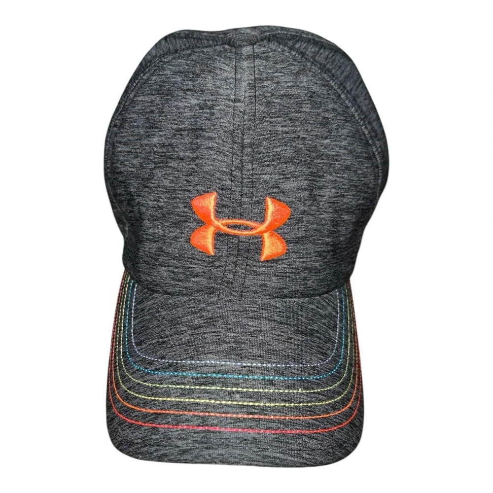 Under Armour Girls Space Dye Renegade Cap Gray Rainbow Stitch‎ Youth Hat OSFA